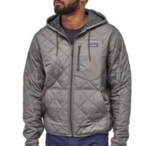 Patagonia Men's Diamond Quilted Bomber Hoody Grey